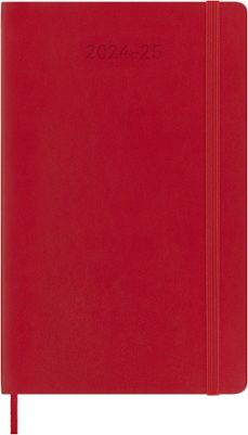 agenda 2024-2025 18 meses semanal large rojo escarlata tapa blanda-8056999270605
