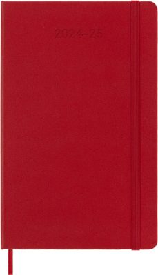agenda 2024-2025 18 meses semanal large rojo escarlata tapa dura-8056999270575