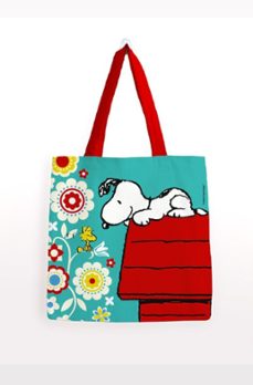 bolsa algodon snoopy mediana - 11 casa verde-6971263712655