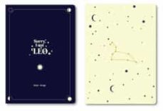 tantanfan pack 2 cuadernos grapados a6 horóscopo negro - leo-8432715139065