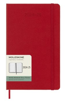 agenda 2024-2025 18 meses semanal large rojo escarlata tapa dura-8056999270575