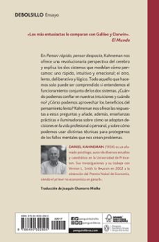 pensar rápido, pensar despacio-daniel kahneman-9788490322505