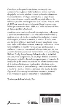 última noche, la-james salter-9788498380705