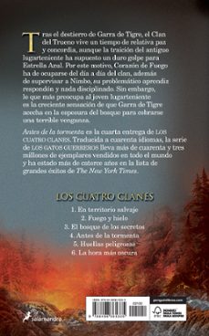 gatos guerreros los cuatro clanes  iv: antes de la tormenta-erin hunter-9788498385335