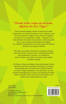 piensa, intuye y acertaras: aprende a desarrollar tu instinto-isabel garcia mendez-9788498750935