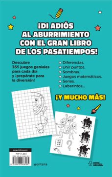 el gran libro de los pasatiempos: 365 juegos divertidos para niños y niñas-9788418483165