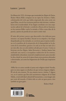 sonetos a orfeo-rainer maria rilke-9788426433695