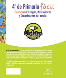 chuletas para 4º de primaria facil: lengua, matematicas y conocim iento del medio-gabriela pro-9788467032895