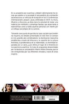 mujeres y discursos. ii conferencias internacionales jacques lacan-marie helene brousse-9788491876595
