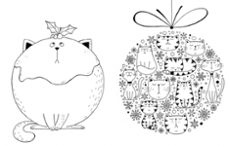 un millón de gatos navideños: felinos festivos para colorear-john bigwood-9788401022630