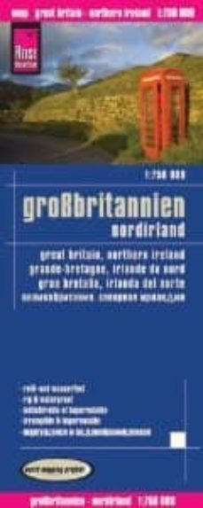 gran bretaña e irlanda del norte, mapa de carreteras impermeable. (escala 1:750000)-9783831772605