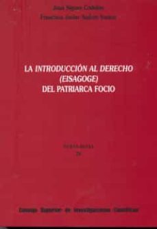 la introduccion al derecho (eisagoge) del patriarca focio-9788400085605