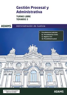 gestión procesal y administrativa, turno libre. temario 3-9788411164405