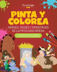 pinta y colorea heroes, dioses y monstruos de la mitología griega-9788413614205