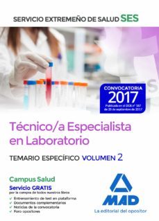 tecnico/a especialista en laboratorio del servicio extremeño de salud (ses). temario especifico (vol. 2)-9788414211205