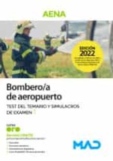 bombero/a de aeropuerto  (aena). test del temario y simulacros de examen 1-9788414253205