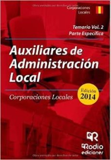auxiliares de administracion local. volumen 2: parte especifica-tomas robledo de dios-9788416266005