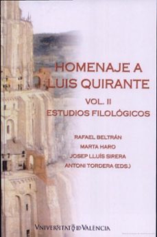 homenaje a luis quirante (2 vol.)-rafael beltran-9788437055305