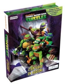 teenage mutant ninja turtles. ¡tortugas en accion (incluye libro + 12 figuritas plastico y un tablero de juego)-9788444169705