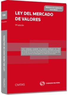 ley del mercado de valores (11º ed.)-ricardo alonso garcia-9788447041305