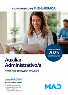 auxiliar administrativo/a. test del temario comun-9791370283605