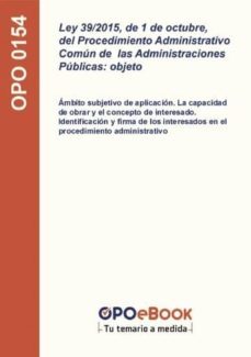 ley 39/2015, de 1 de octubre, del procedimiento administrativo comun de las administraciones publicas: objeto (ebook)-9781524306915