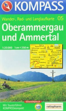 kompass. oberammergau und ammertal (wander-, rad- und langlaufkarte)-9783854914815
