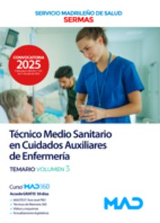 tecnico en cuidados de auxiliares de enfermeria. temario vol. 3: servicio madrileño de salud (sermas)-9788414299715