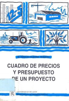 cuadro de precios y presupuesto de un proyecto-ignacio guerra romero-9788477195115