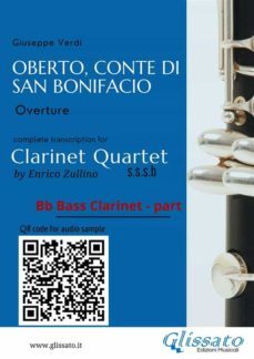 bb bass clarinet part of "oberto, conte di san bonifacio" for clarinet quartet (ebook)-9791221369915