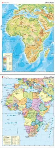 mapas murales nº 40: africa fisica-politica-8429962002525