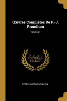 uvres complètes de p.-j. proudhon; volume 21-9780274071425