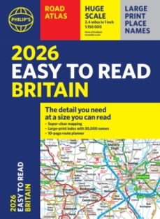 2026 philips easy to read road atlas of britain-9781849077125