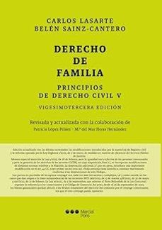 principios de derecho civil tomo v. derecho de familia (23ª ed.)-carlos lasarte alvarez-m. belen sainz cantero caparros-9788413819525