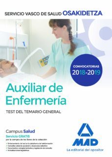 auxiliar de enfermeria de osakidetza-servicio vasco de salud. tes t general-9788414215425
