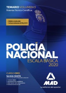 policía nacional escala básica. temario volumen 3 materias técnico-científicas-9788414235225