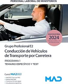 conduccion de vehiculos de transporte por carretera (grupo profesional e2. personal laboral de ministerios.-9788414285725