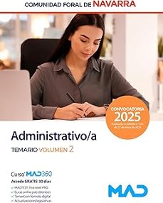 administrativo/a temario volumen 2 comunidad foral de navarra-9788414297025