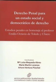 derecho penal para un estado social y democratico de derecho-maria luisa maqueda abreu-9788484811725