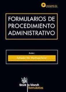 formularios de procedimiento administrativo-salvador martinez ferrer-9788499850825