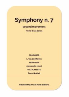 symphony n. 7 - movie brass series by l. van beethoven (ebook)-9791220876025