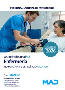 enfermería (grupo profesional m2). ministerios. temario. parte específica. volumen 1-9791370621025