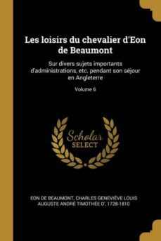 les loisirs du chevalier deon de beaumont-9780274586035