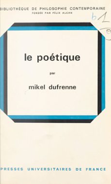 le poetique (ebook)-mikel dufrenne-9782705950835