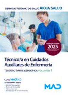 tecnico/a en cuidados auxiliares de enfermeria del servicio rioja no de salud (seris). temario parte especifica volumen 1-9788414299135