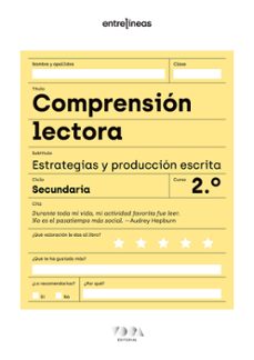 entrelineas 2. comprension lectora estrategias y produccion escrita (secundaria)-9788418353635