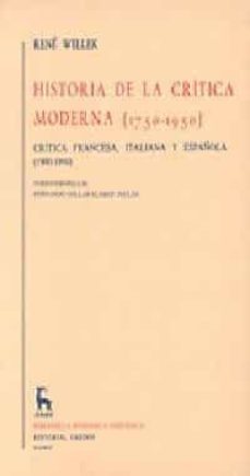 la segunda mitad del siglo xviii (historia de la critica moderna (1750-1950); t.1)-rene wellek-9788424900335
