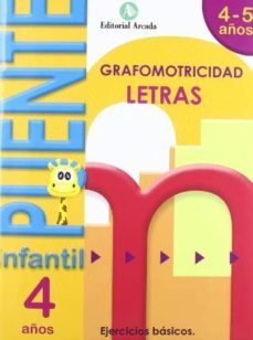 cuaderno grafomotricidad letras puente infantil 4-5 años-9788478875535