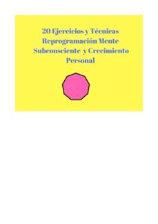 20 ejercicios y técnicas de reprogramación mente subconsciente y crecimiento personal (ebook)-angel gonzalez vazquez-9788483266335
