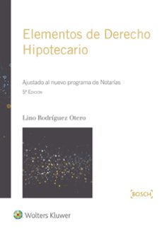 elementos de derecho hipotecario-9788490901335